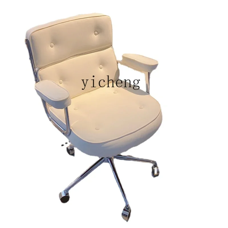 

ZK Home Computer Chair Light Luxury Cosmetic Chair Study Desk Comfortable Long Sitting Office Swivel Chair