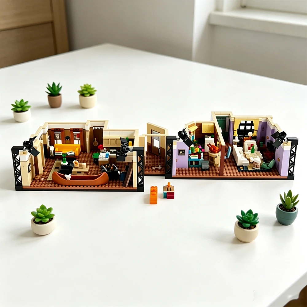 Popular toys street view series hotel-style apartment building model building blocks youth educational assembly toys gifts