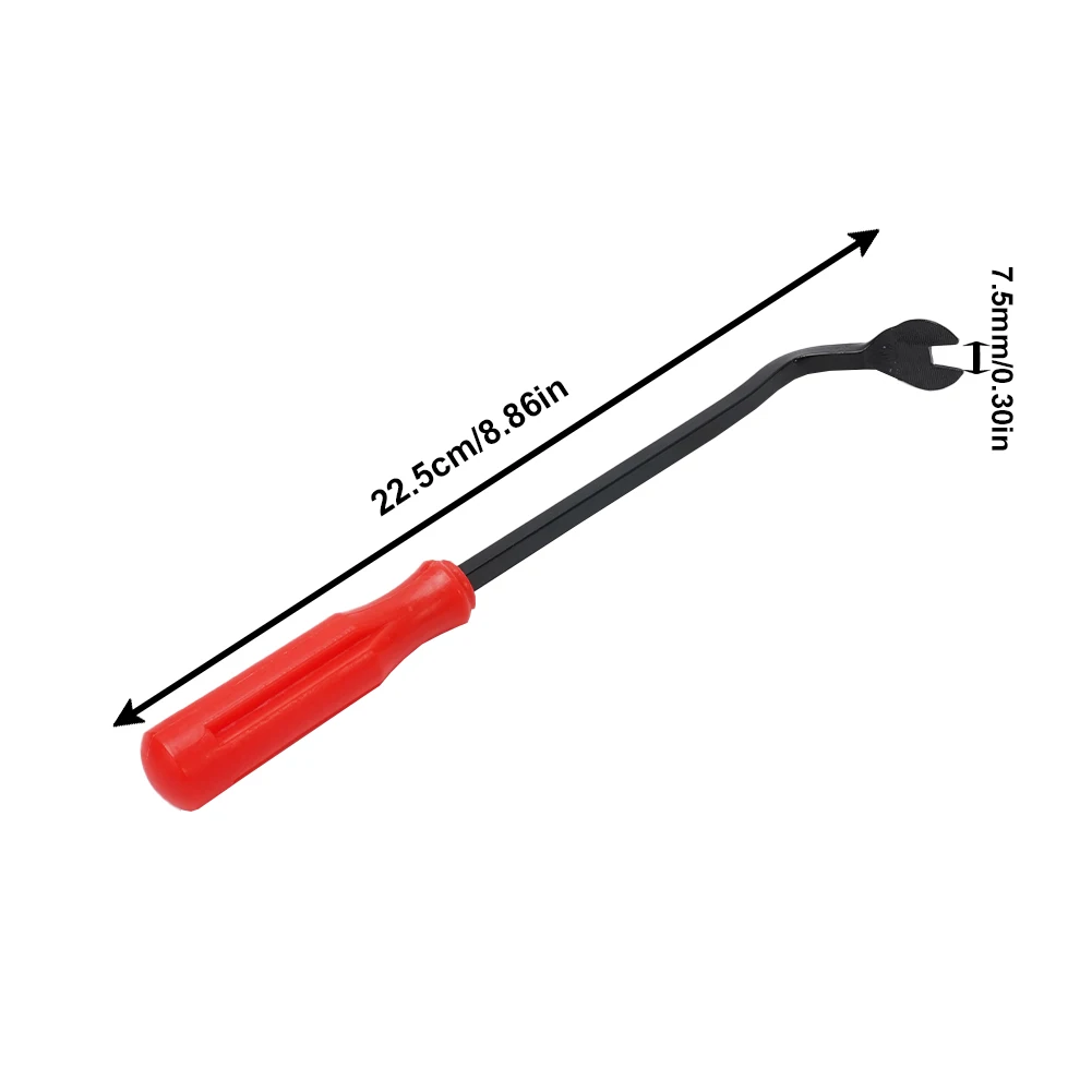 Nail Pullers Removal Tool 1pc 22.5CM For Car Door Plastic + Iron Red Tool For Car Door Trim Fasteners Pry Clamps