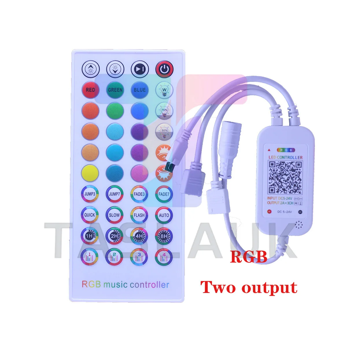 Voice-Controlled LED Strip Light Controller with 40 keys IR Remote Control Bluetooth Music Controller for 5050 3528 RGB Tape