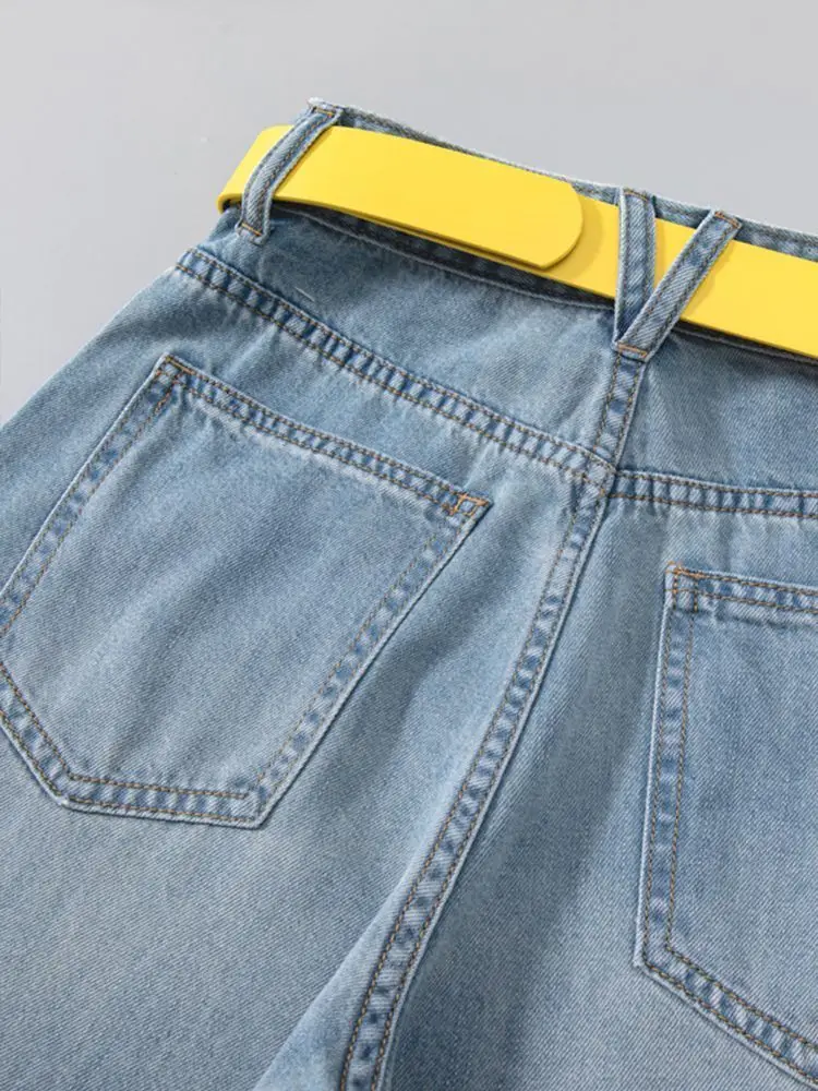 

Women'S Wide Leg Jeans Quality Texture Material Feel Comfortable Lasting Wear Resistant Anti Wrinkle Durable Heavy Full Leg