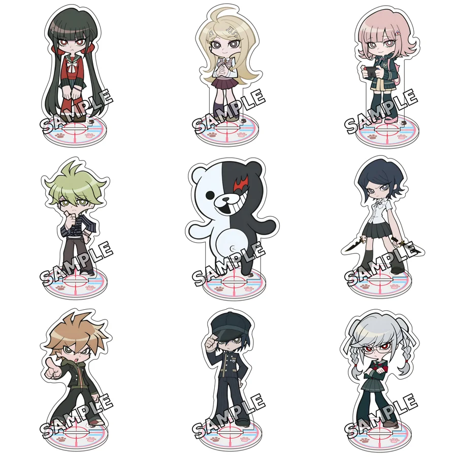 10cm Q Version Danganronpa Acrylic Stand key Nagito Chiaki Kokichi Kyoko Anime Desktop Decor Birthday Collection Gift  keychain