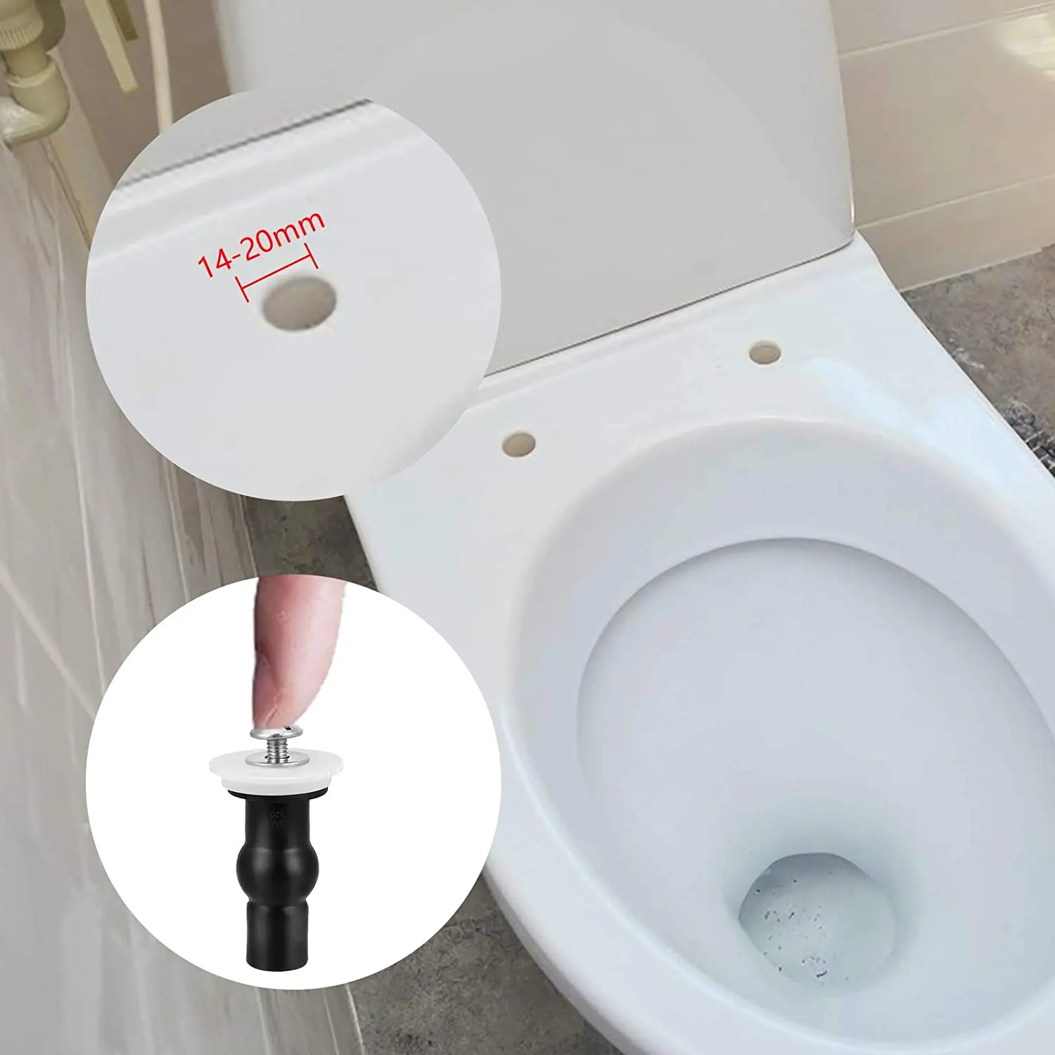 AEE3-Toilet Seat Screws,Universal Expanding Rubber Screw Top Fixing Hinges Fitting WC Blind Hole Plastic Washers Nut