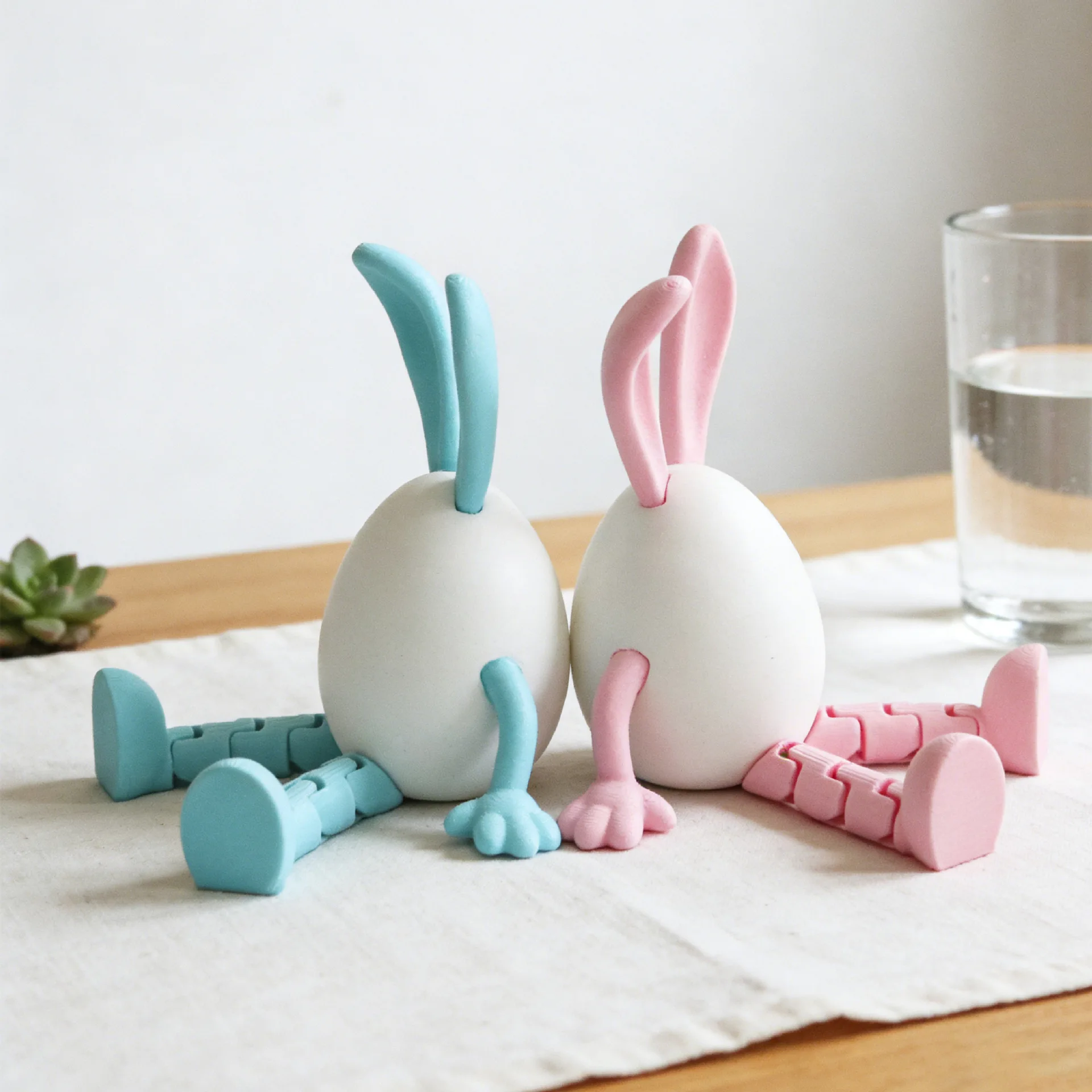 

Easter Egg with Movable 3D Printed Rabbit, Creative Decor Model Toys, DIY Easter Home Decoration, Easter Bunny Figurine
