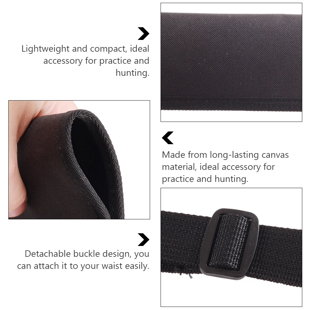 

Outdoor Arrow Bag Lightweight Durable Canvas Waist Hanged Arrow Holder Compact Arrows Storage for Hunting Practice