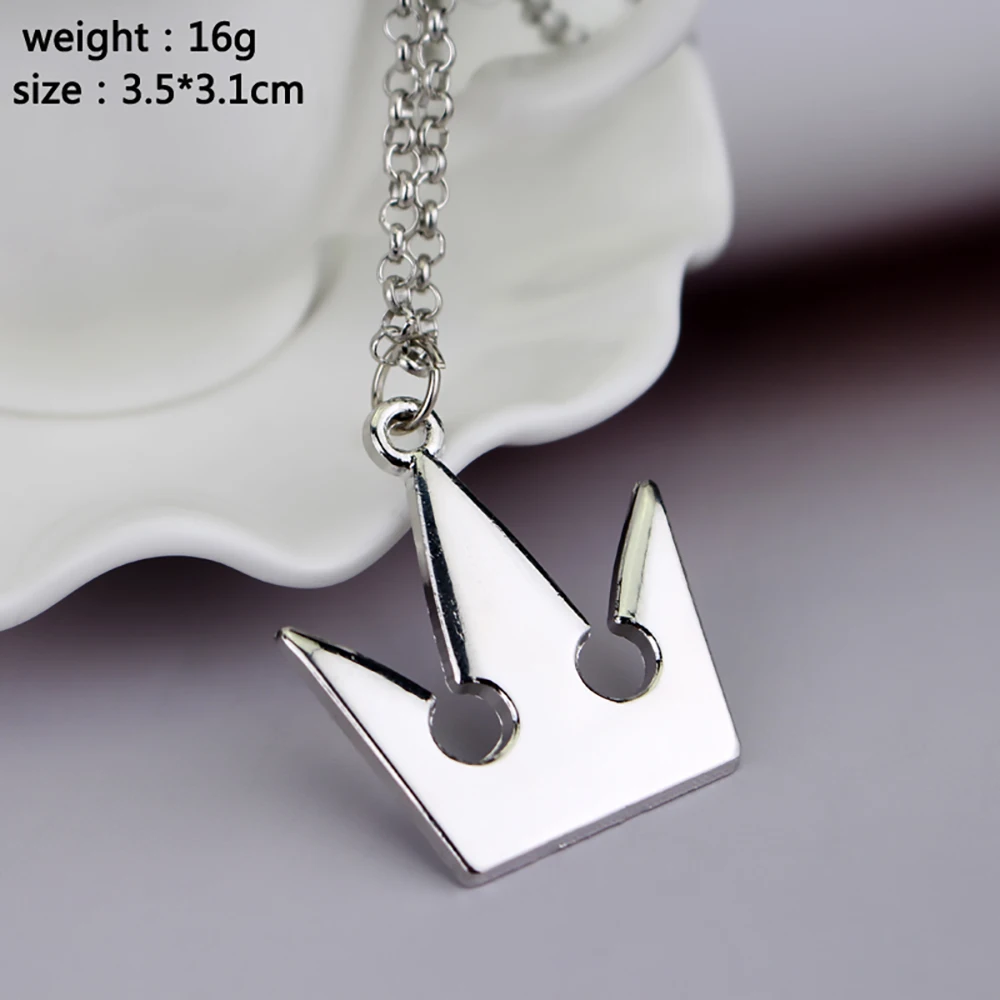 Game Kingdom Hearts Kettenanhänger Halskette Sora Schlüsselklinge Krone Charm Statement Choker Damen Herren Cosplay Schmuck Geschenk – Detail 1