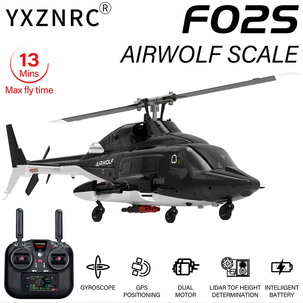 NEW YUXIANG RC Helicopte Airwolf 1:34 Scale 9CH Plane GPS Dual Brushless Motor Optical Flow Positioning Remote Control Aircraft