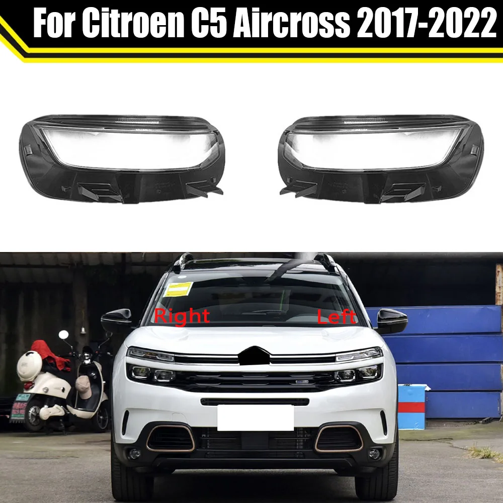 

Car Front Headlight Transparent Cover Headlamp Masks Lampcover For Citroen C5 Aircross 2017-2022 Auto Lens Clear Lampshade Case