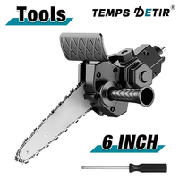 6-Inch Electric Drill Conversion Electric Chain Saw Adapter Tool, Home Portable Mini Chainsaw,Woodworking Trimming/Cutting Tools