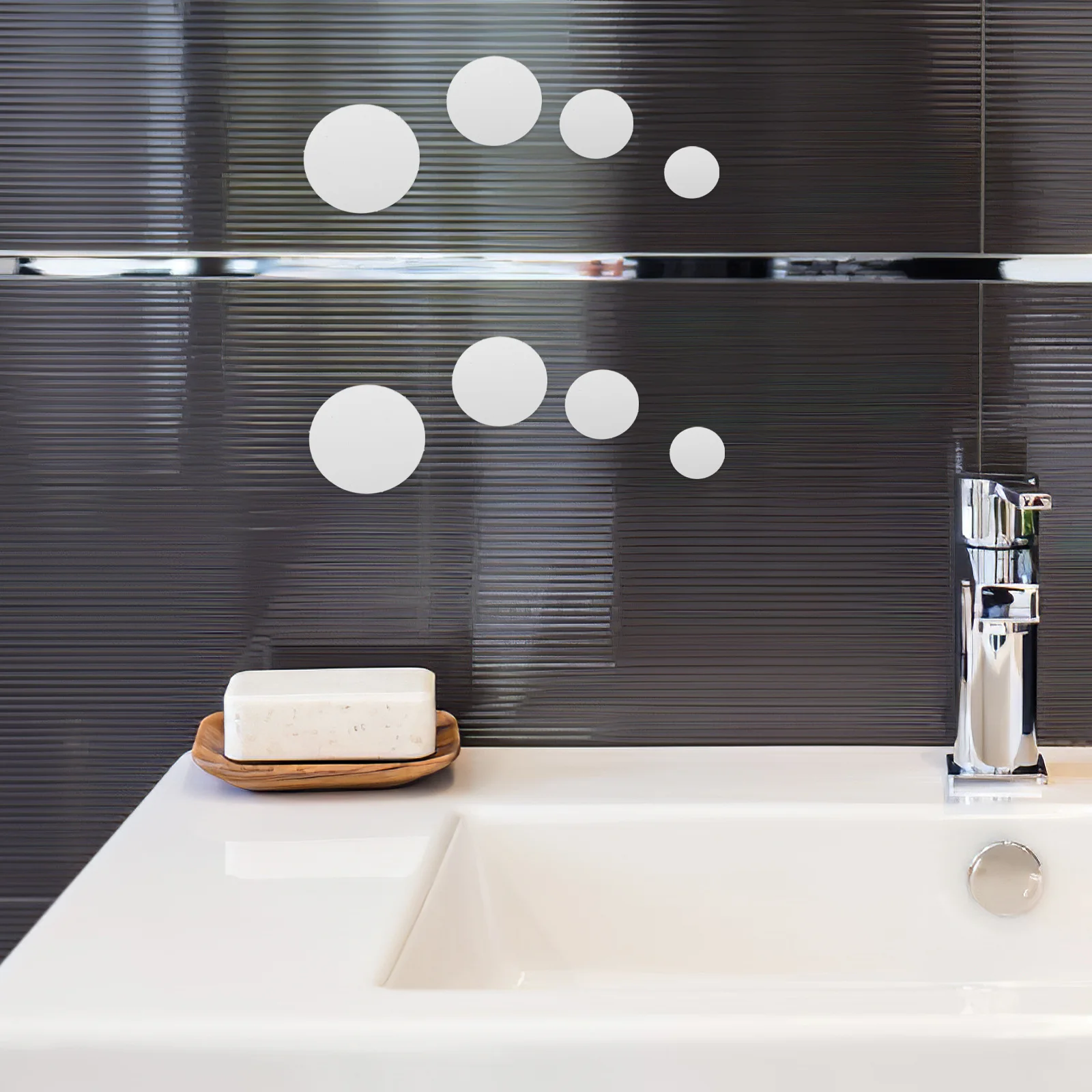 

250Pcs Acrylic Round Mirror Tiles Mini Self-Adhesive DIY Crafts Home Decoration Mosaic Tiles Small Mirrors for Jewelry Art