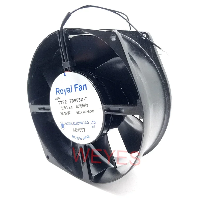 New for Fan TR655D-7 VAC 200V 50/60Hz 29/29W 172*150*55mm 2 wires cooling fan