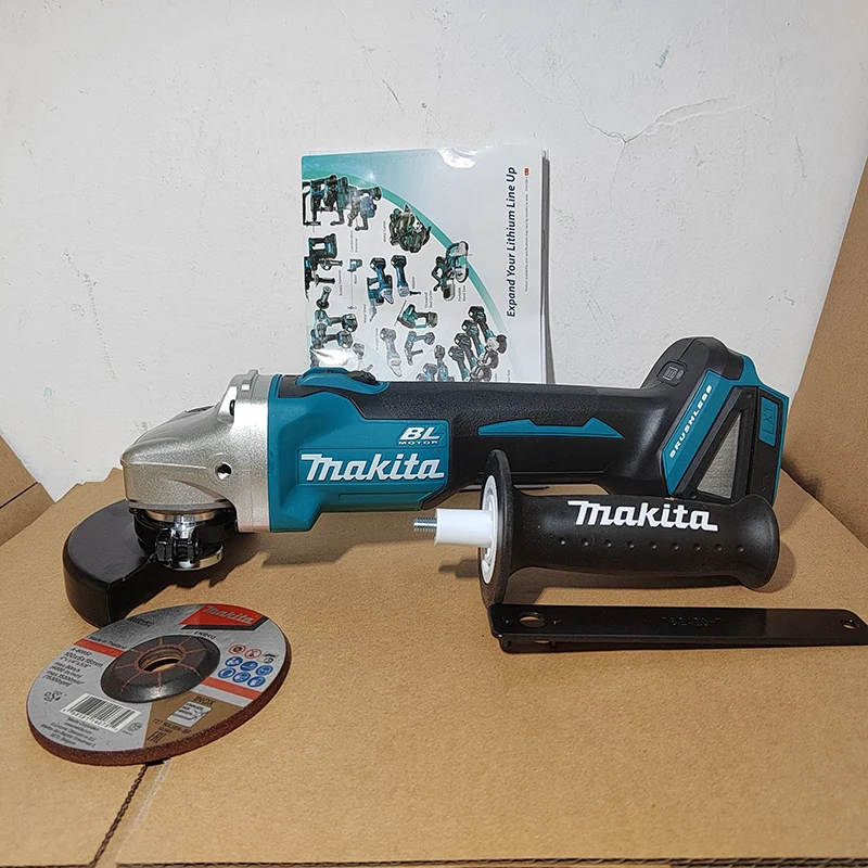 Makita DGA404 Brushless Variable Speed Electric Angle Grinder 18v Li-Po 100mm Woodworking Cutting & Sanding Power Tools