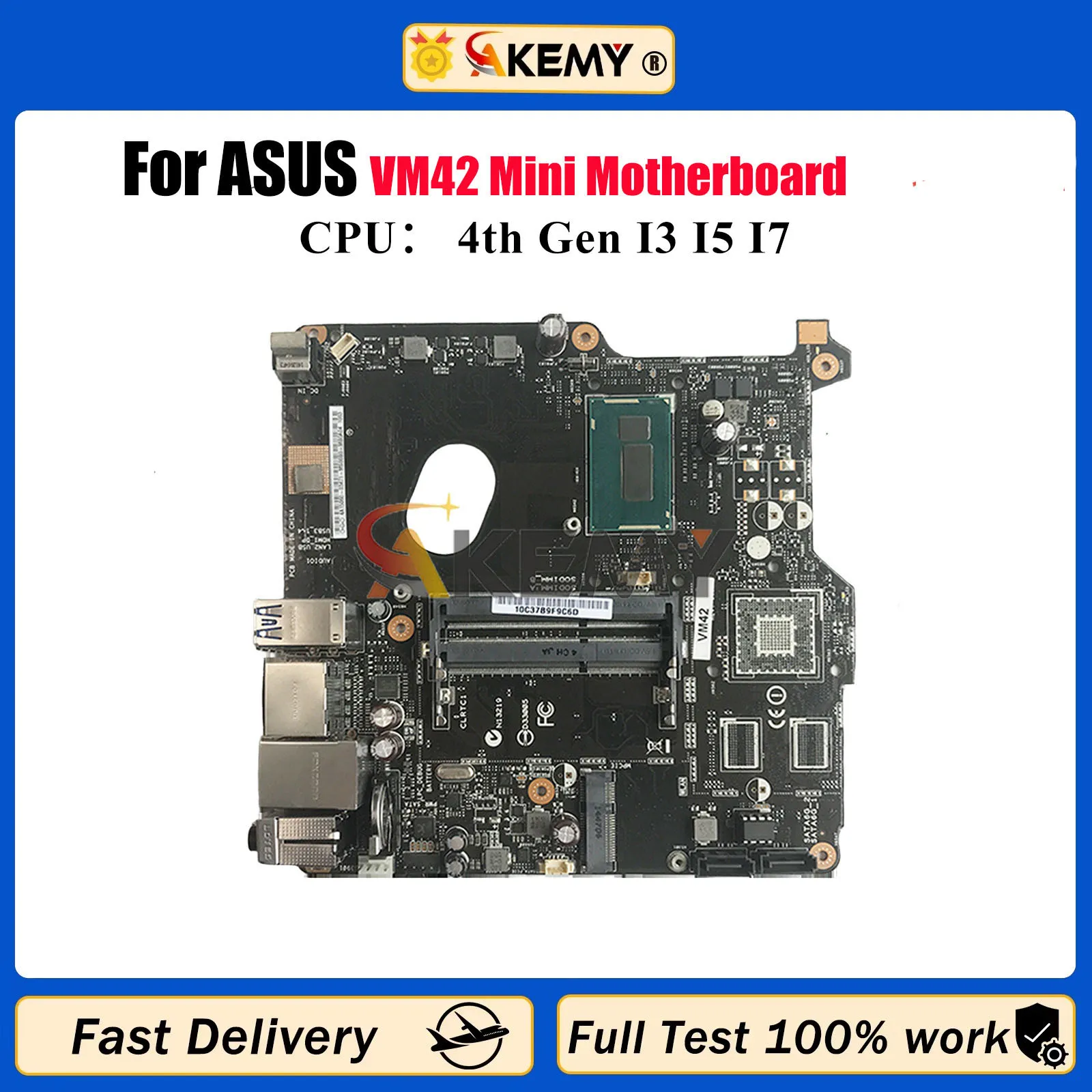 

VM42 Laptop Motherboard For ASUS VivoMini VM42 Notebook Mainboard With I3 I5 I7 CPU 100% tests OK fast shipping High quality