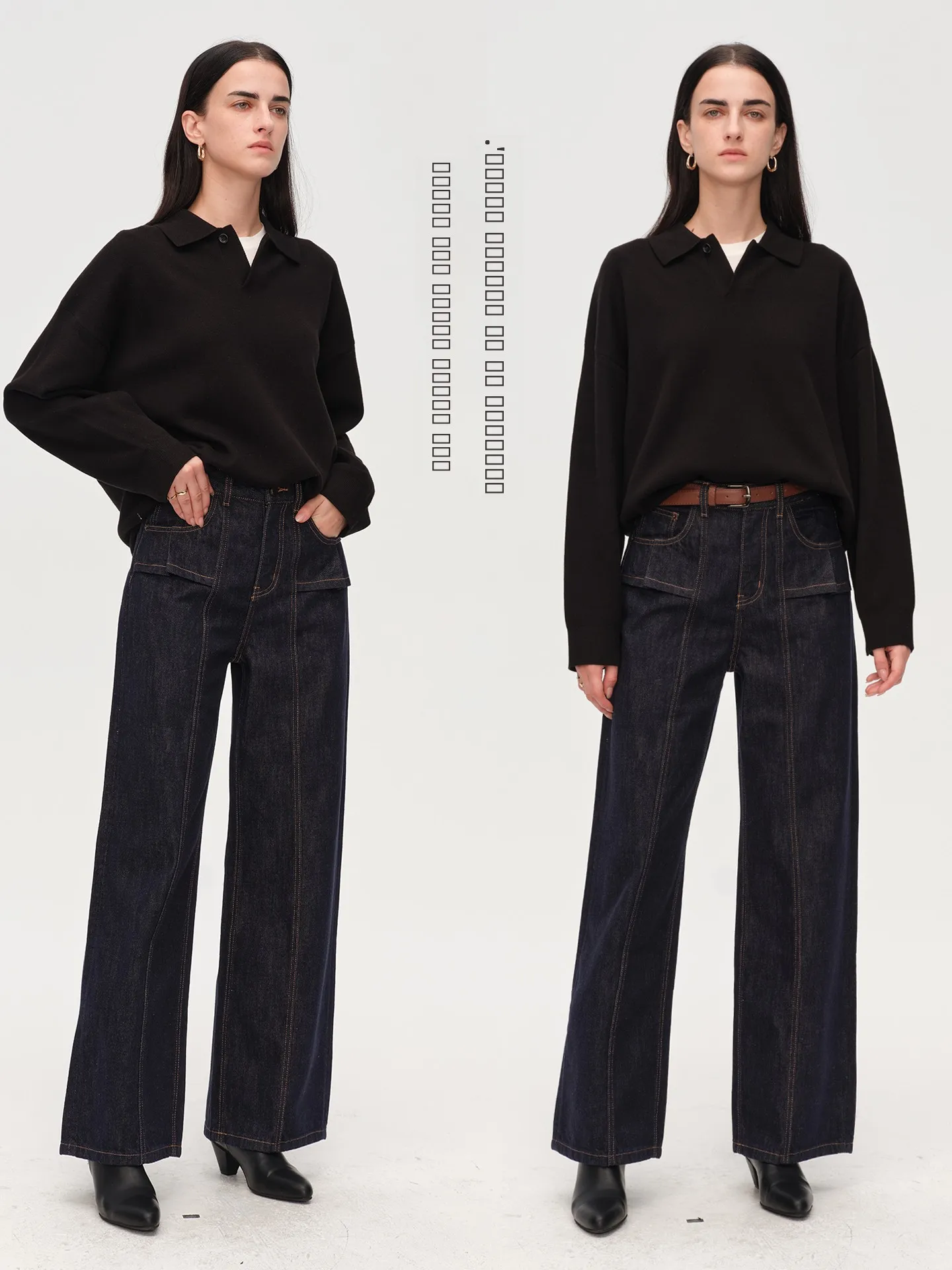 

Джинсы Rightcell с прямым кроем для женщин, оригинальные широкие джинсовые брюки, осенняя новинка, повседневные, хлопковые, с пуговицами