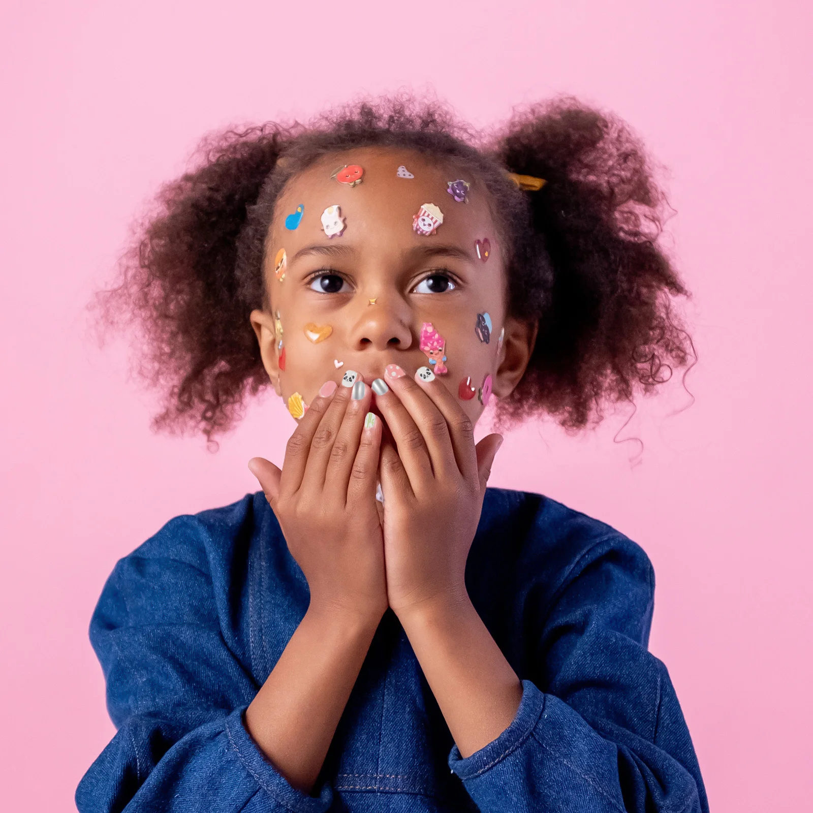 

240 Pcs/ Press on Nails Tips Short Fake False for 's Wearable Childrens