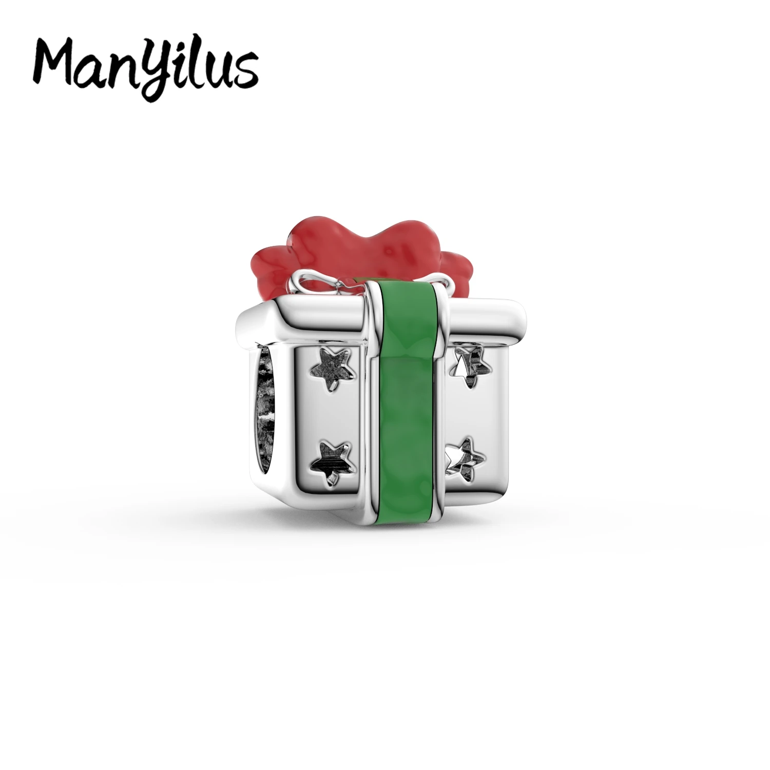 

Manyilus 2025, новая рождественская подарочная коробка, подвески из стерлингового серебра S925, бусины для мамы и детей для подвески, оригинальный браслет 925, ювелирные изделия Wom