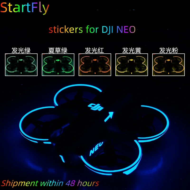 

StartFly Stickers Luminous Sticker For DJI NEO Night Safety Flight Protective Film Glow-in-the-dark Warning Stickers Drone