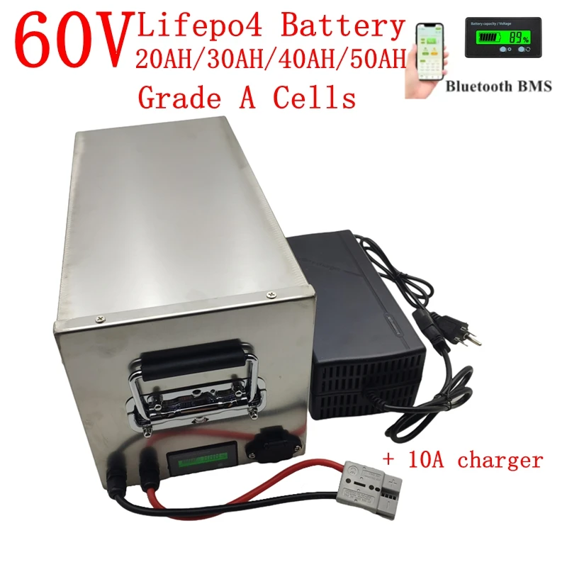 

xs 60V Lifepo4 Battery 20Ah 30Ah 40Ah 50Ah 60Ah 70Ah 80Ah lifepo4 Battery Pack for 1kw 2kw 3kw 4kw 5kw +Charger。