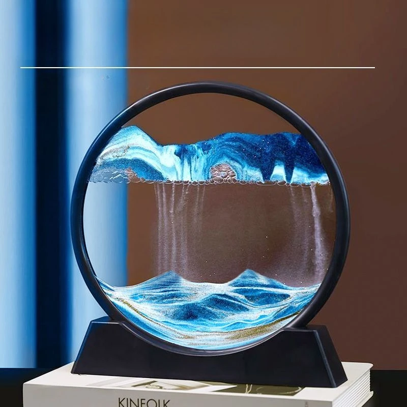 

Quicksand Painter Living Ornaments Decompression Wine Cabinet Office Living Room Decoration Light Luxury Hourglass Art Creative