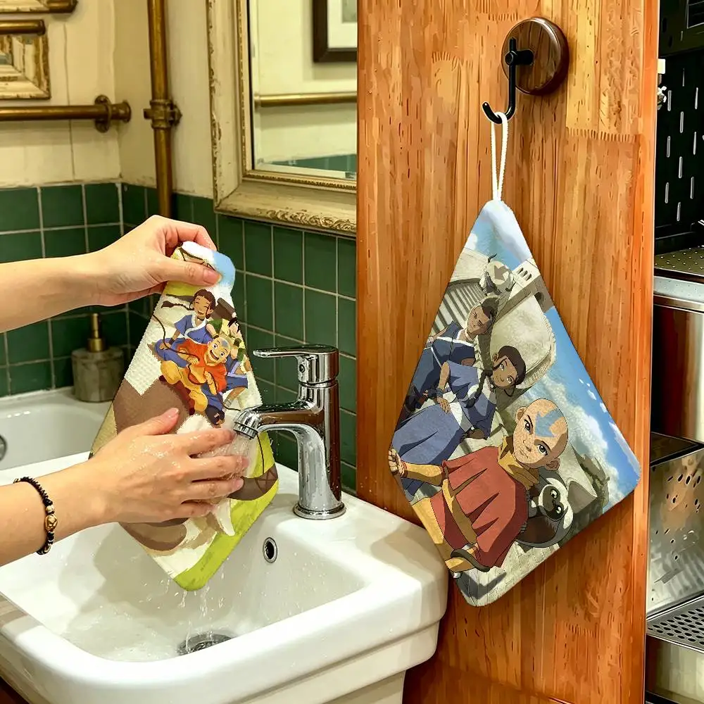 Avatar The Last Airbender Soft Polyester Cotton Towel, Hanging Kitchen Style Hand Wiping Cloth for Restaurant Home