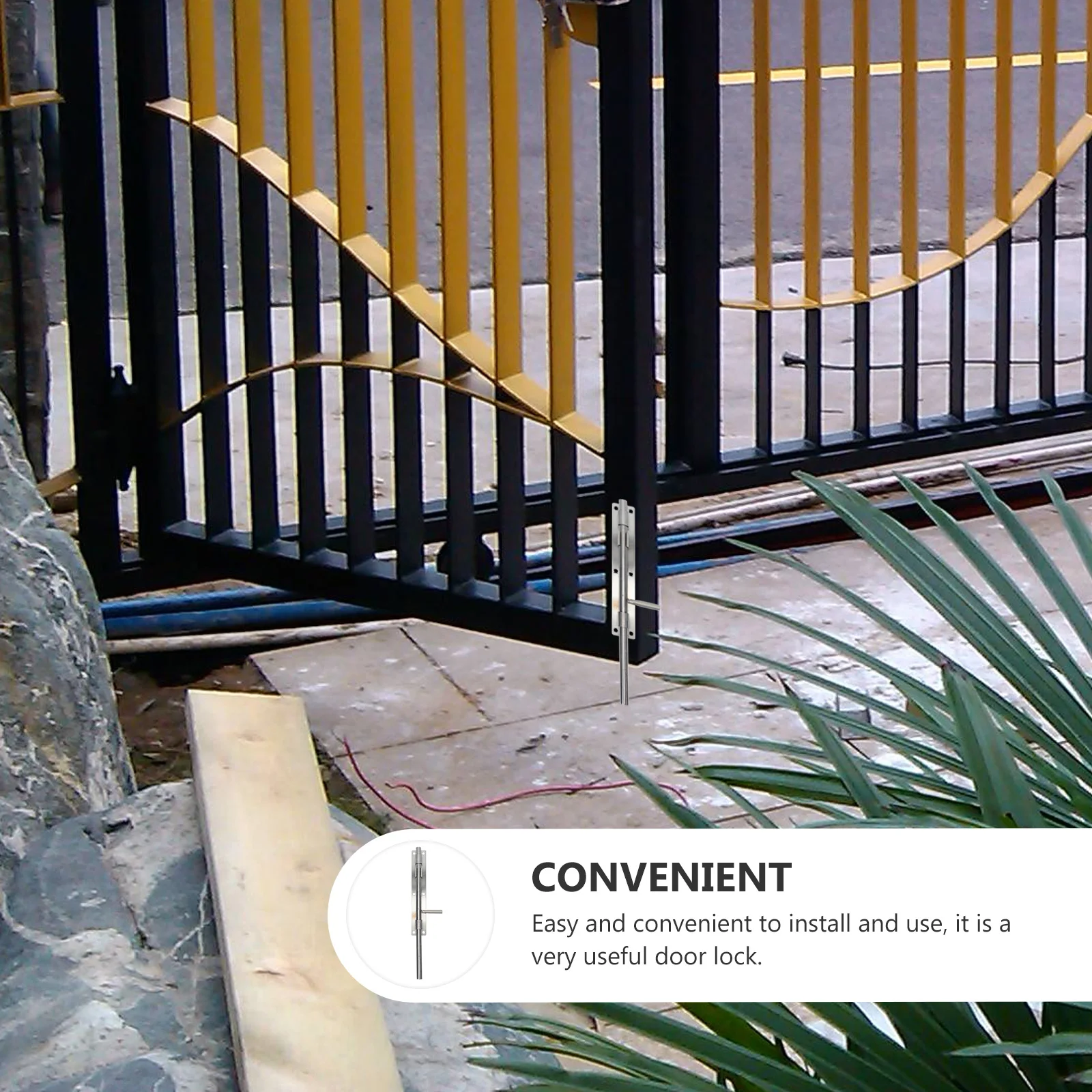 

Stainless Steel Door Lock Durable Flip Bolt Heavy Duty Gate Ground Latch Window Hardware Iron Fence Garage Door