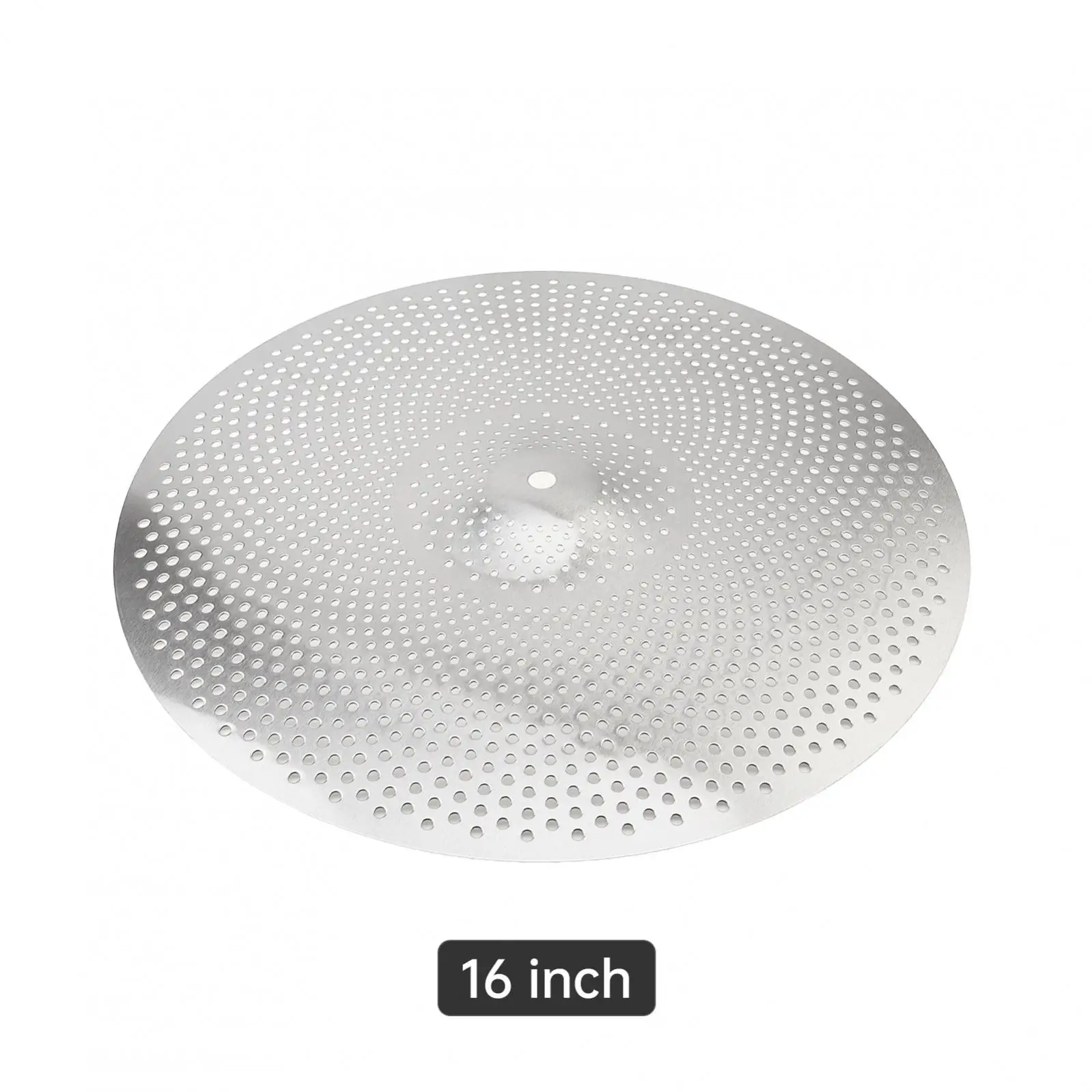 Low Volume Hihat Crash Ride Mute Cymbal for Drum Sets, 14 / 16 / 18 / 20inch Silver Drummer Practice Quiet Cymbal