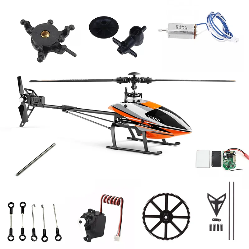 Originele Wltoys V950 Rc Helicopter Onderdelen Blade Tuimelschijf Motor Hoofdas Esc Lager Vervanging Accessaries