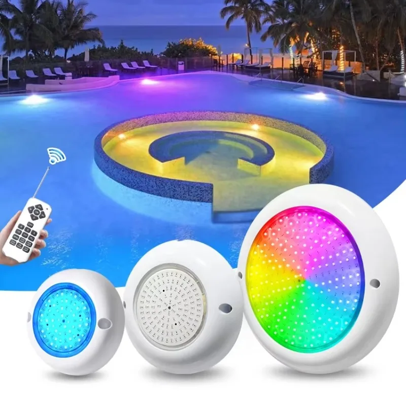 Ip68 Ac Dc Rgb Color Change Underwater Light Wireless Controlled Submersible Led Swimming Pool Light With Wholesale Price