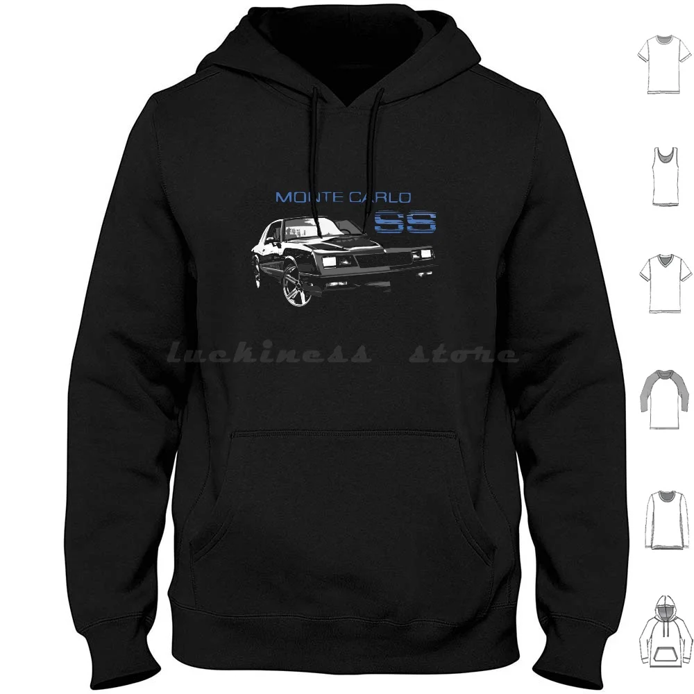 84 Monte Carlo Ss Hoodies Long Sleeve 1984 Monte Carlo Monte Carlo Chevy Ss Vintage Car Retro Car Muscle Car American