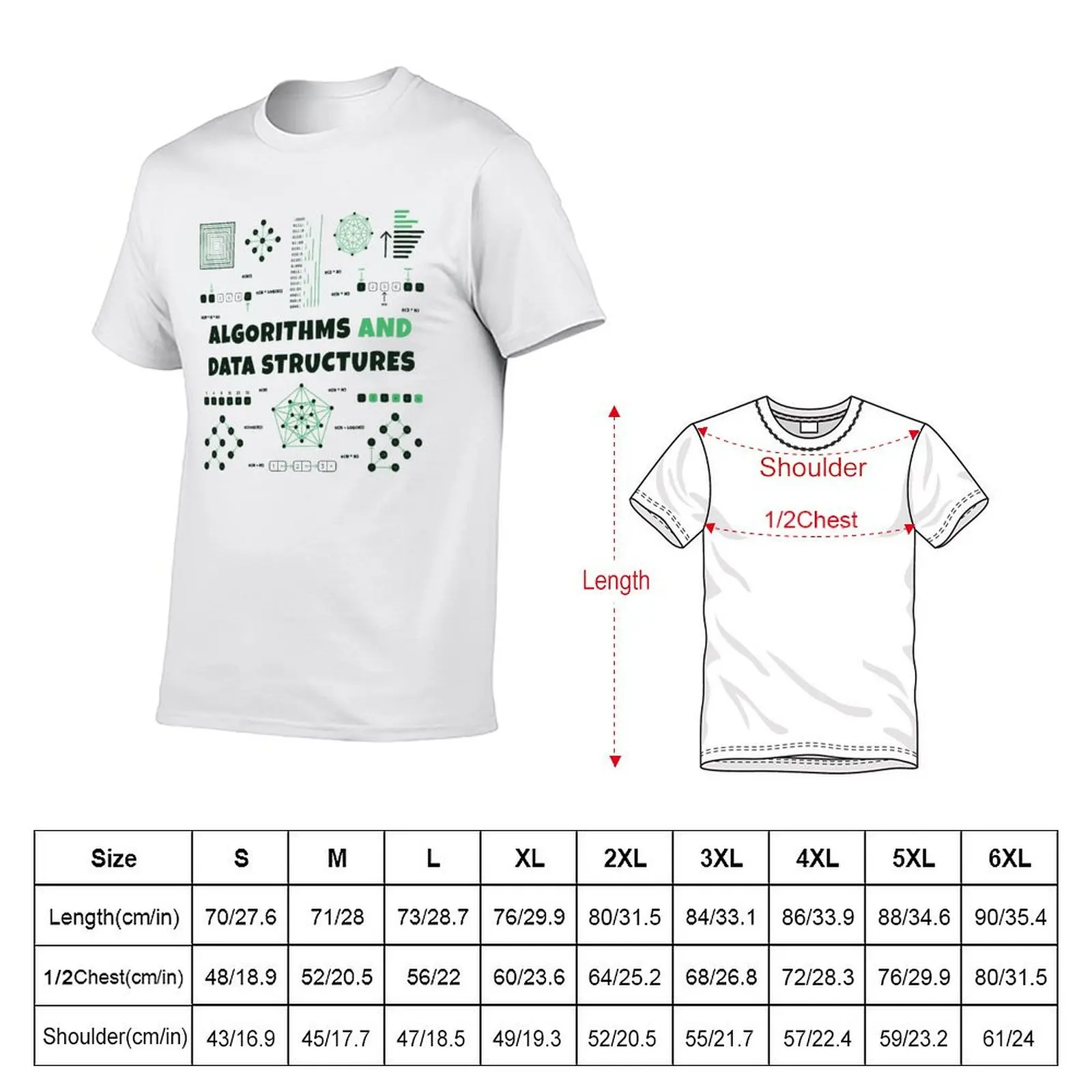 Algorithms and Data Structures T-Shirt Trendy Print Short Sleeve T-Shirt