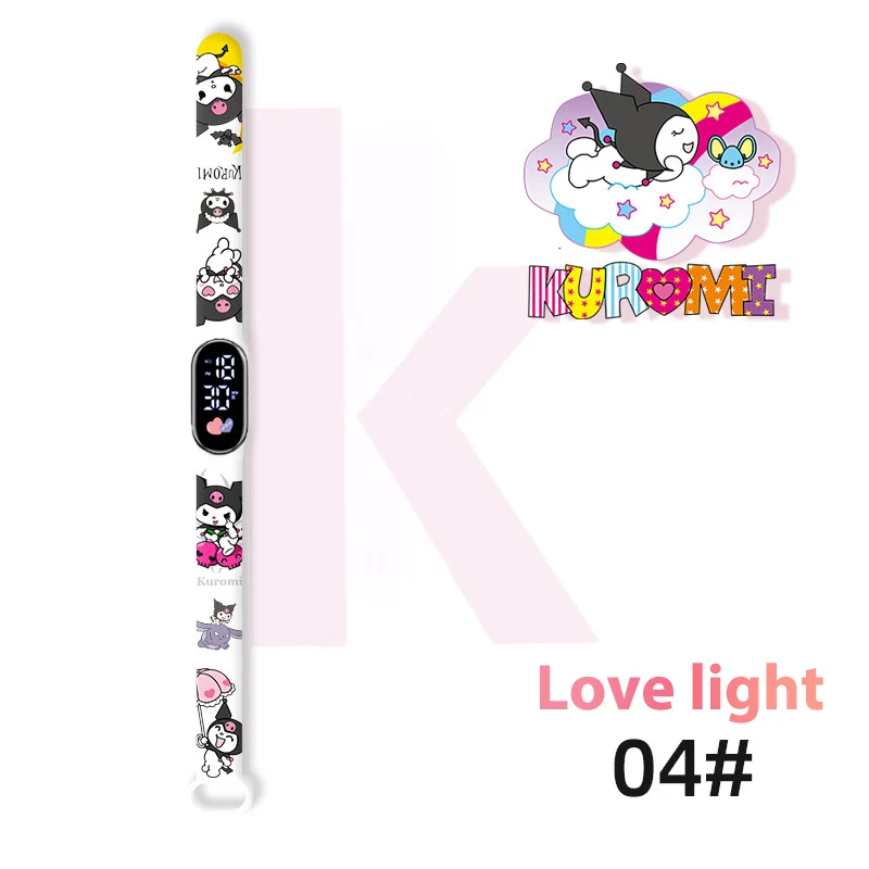 Cartoon Printed Kulomi Touch LED Electric Watch Girls Teenager Personality Printed Children\'s Watch Waterproof reloj para ninos