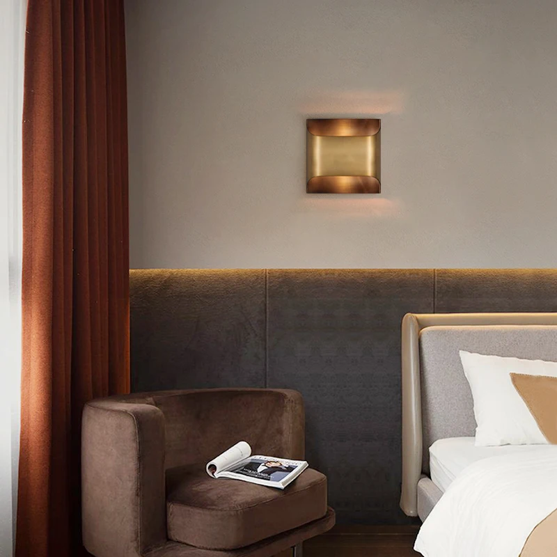 Luksusowy post-nowoczesny styl prosty na ścianę lampa Model pokój Hotel salon sypialnia tło ściana artystyczna lampa lampy bertfrank
