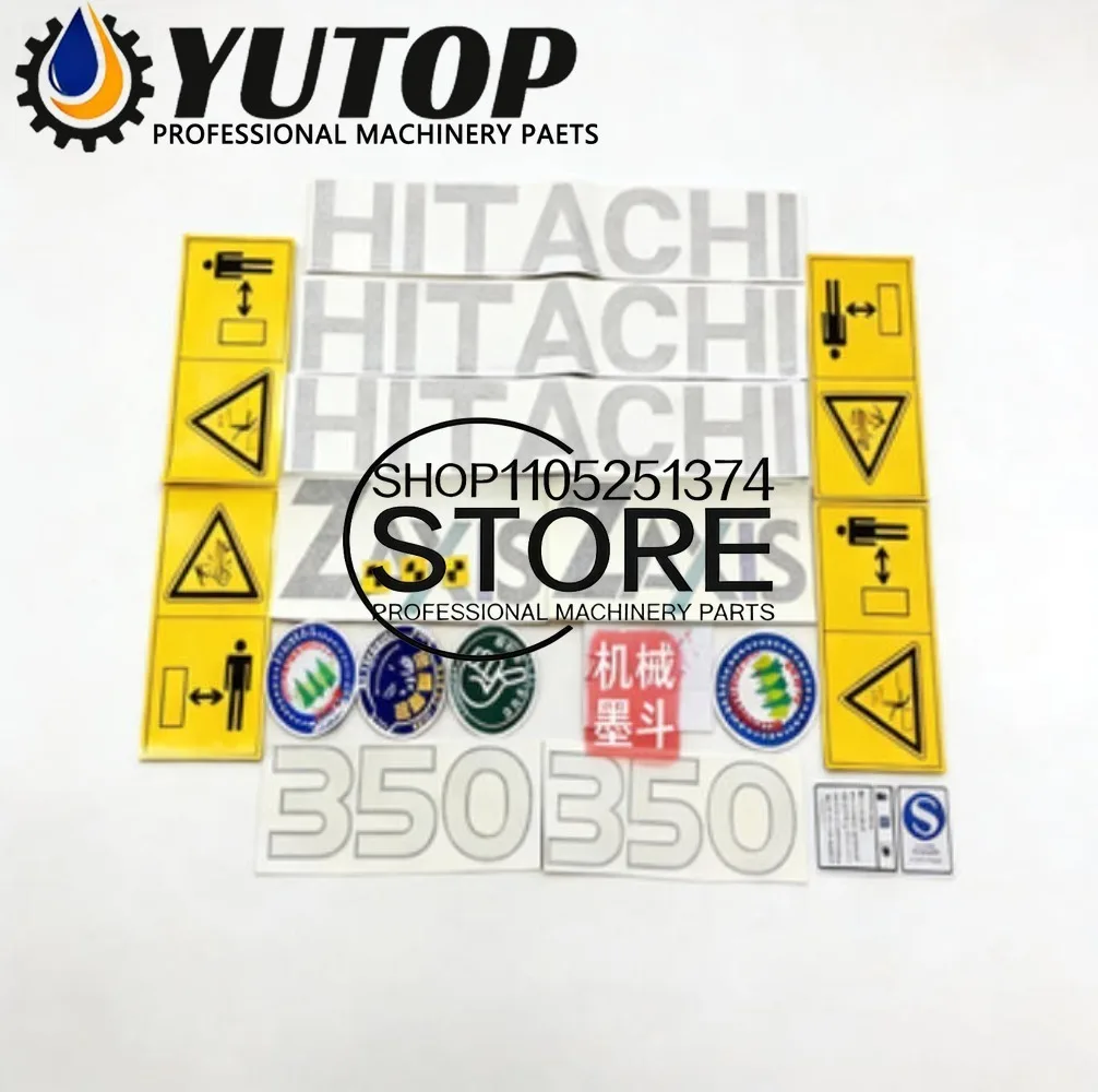 Para Hitachi ZAXIS Zax70-6 Escavadeira Adesivo Zax120/200/230/270/330/470-6 Decalque Completo Escavação Locomotiva Marcação Escavadeira