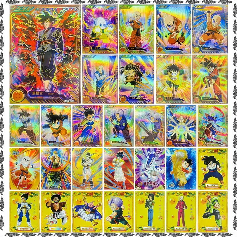 Anime Dragon Ball Rare SSR SR Refraction Collectible Card krillin Android 18 Torankusu Frost Bejita Toy for man Birthday Present