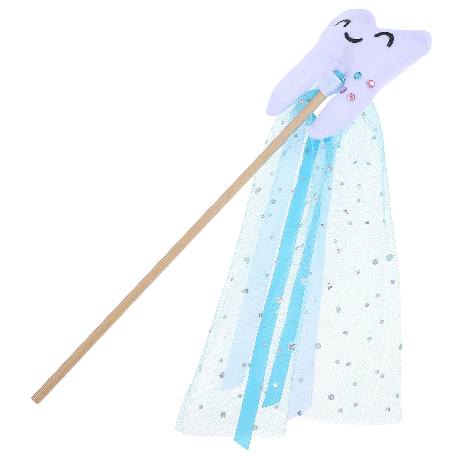 

2pcs Tooth Fairy For Colorful Tooth-Shaped Stick Dress-Up Party Performance Prop Wedding Birthday Costume Accessory