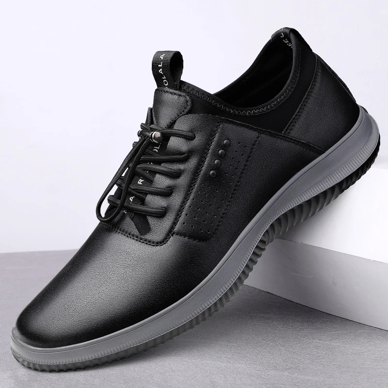 

Men's Casual Shoes, High-quality Genuine Leather Sports Shoes, Thick-soled Anti-slip, Outdoor Hiking Handcrafted Leather Shoes