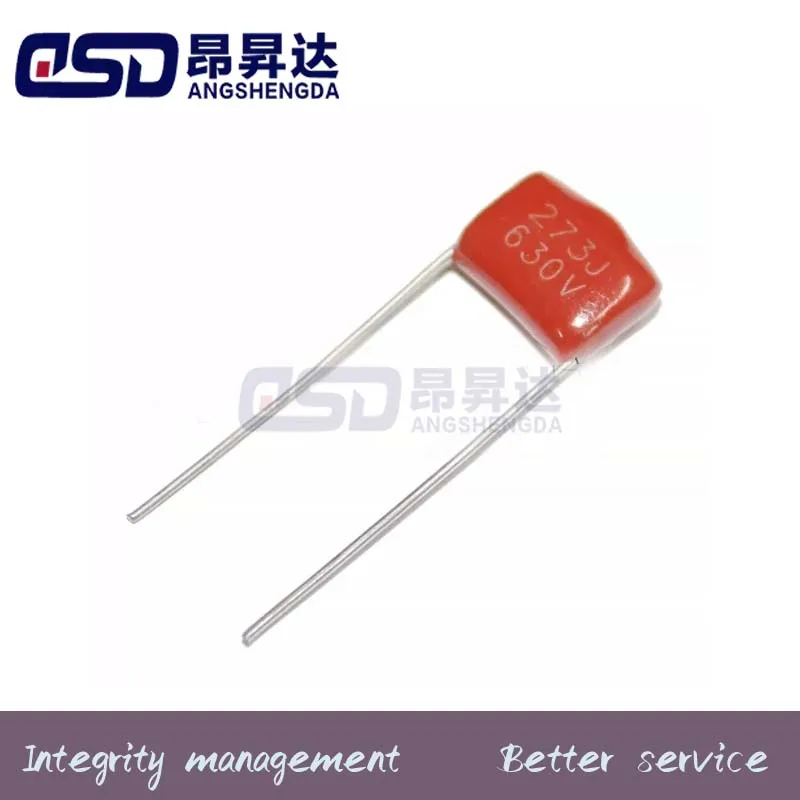 Capacitor CBB com Pin P10mm, 630V273J, 27NF, 0,027 UF, CBB22