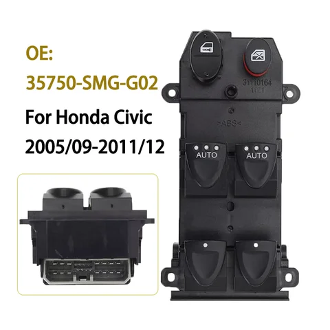 35750-SWA-G01 35750-SMG-G02 Кнопка включения управления передним левым стеклом для Honda CR-V 2008-2011 Civic 2005-2011 35750-TM8-G11