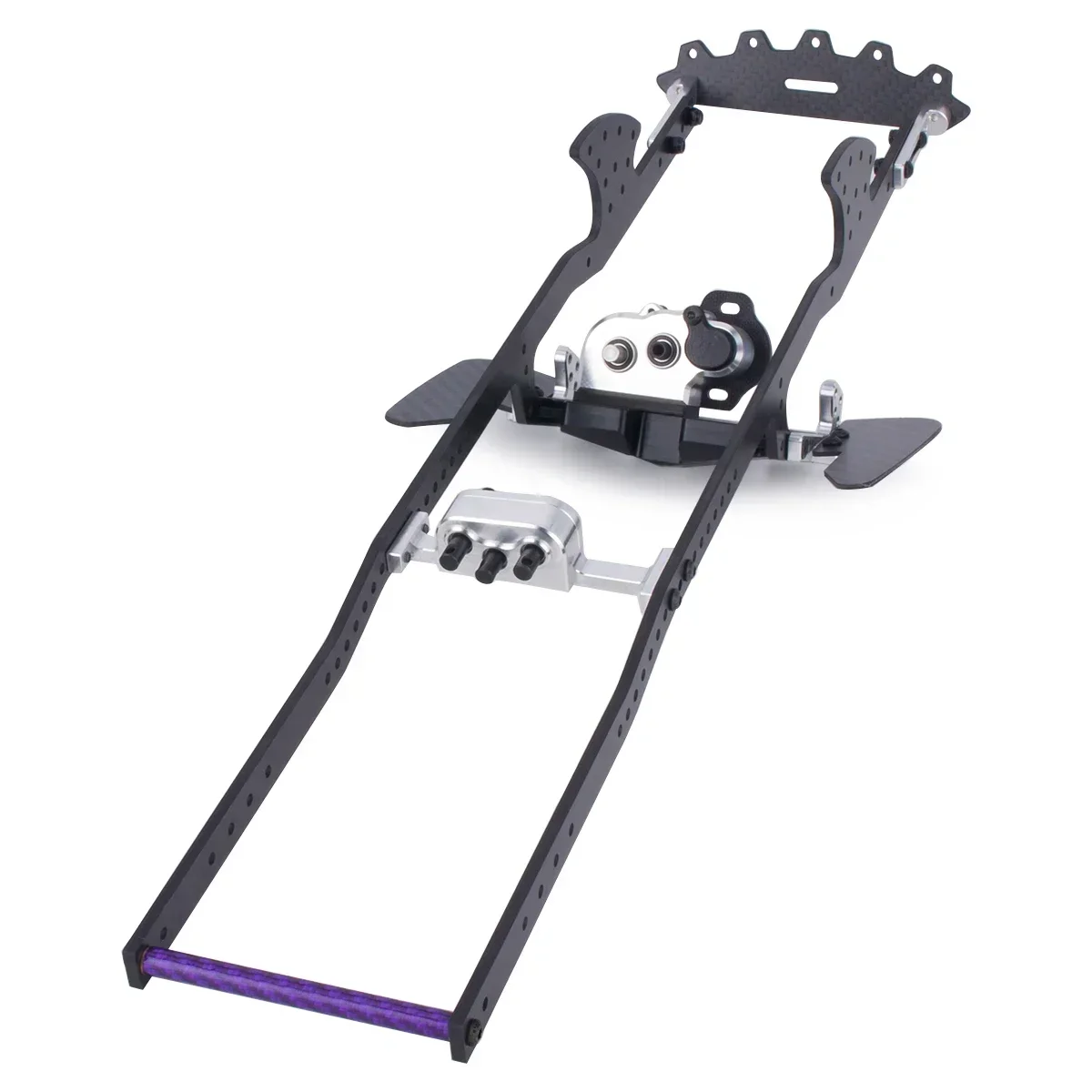 Aluminum Transfer Case Gearbox with 5mm Shaft for 1/10 RC Crawler Cheater Rigs LCG Chassis Build Upgrade Parts