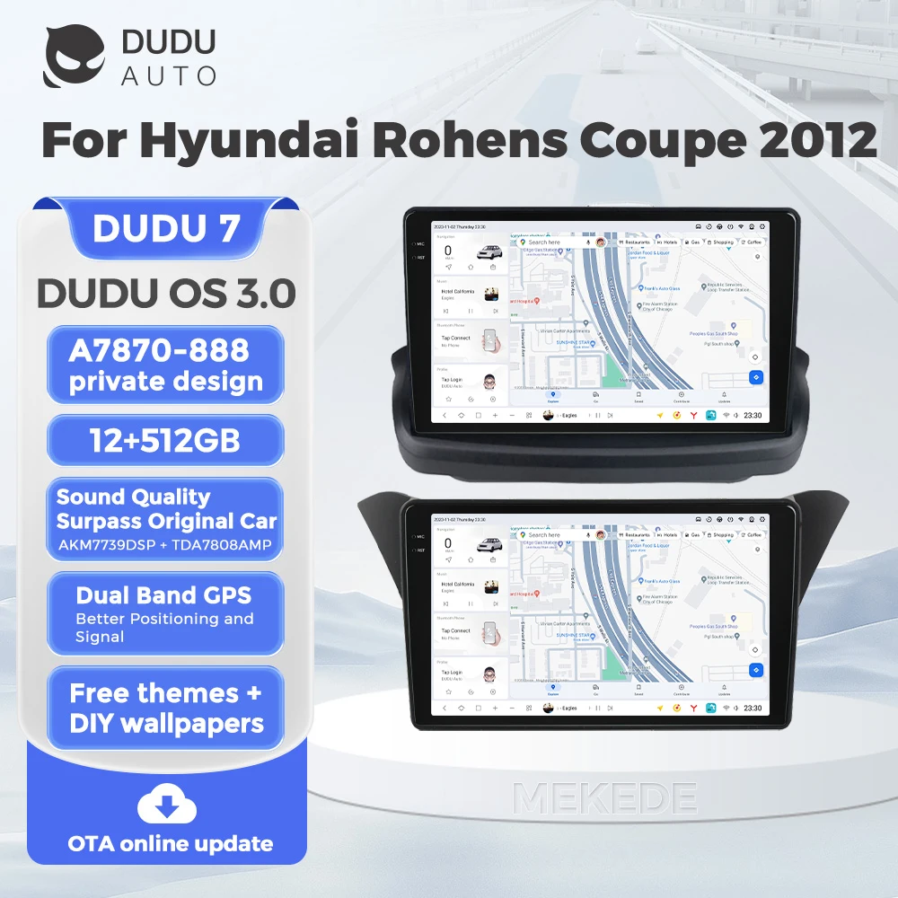 DUDU7 A7870 2Din Android Carplay Car Radio For Hyundai Rohens Coupe Genesis Coupe 2009-2012