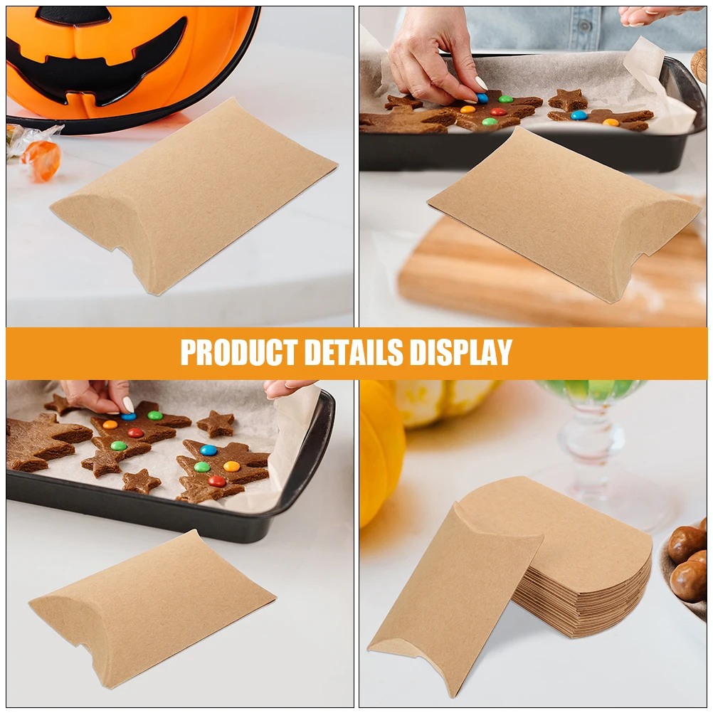 

50pcs Candy Boxes Chocolate Containers 9X3.5X10.5cm Pillows for Gifts Small Favor Boxes Present Packaging