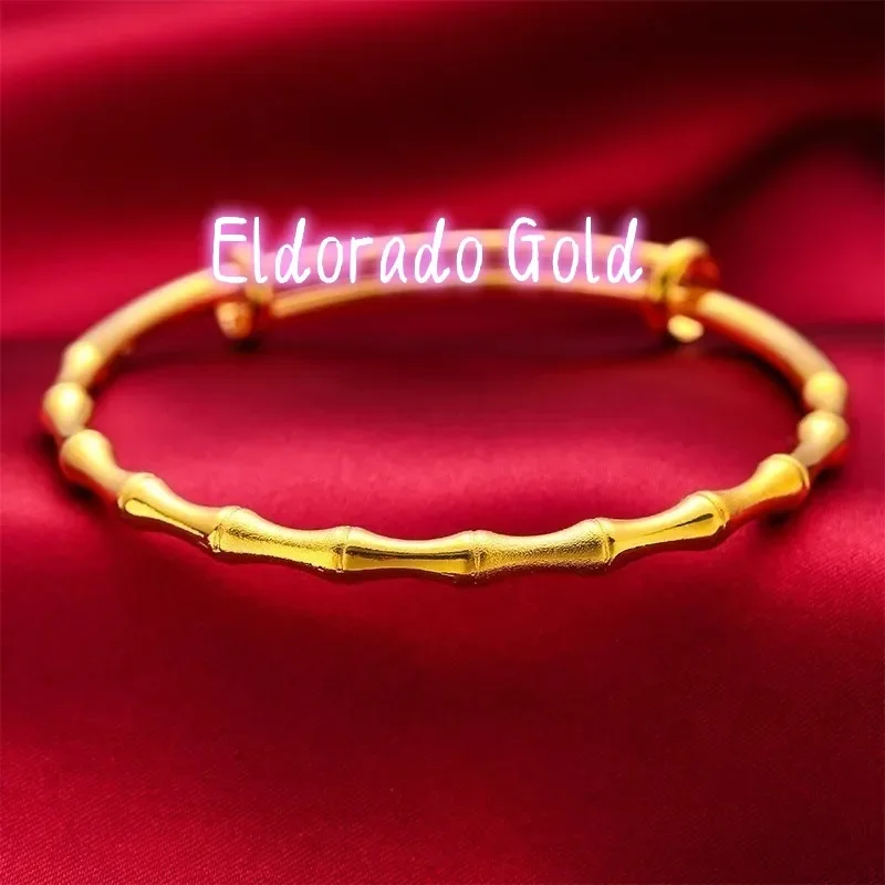 

Eldorado Gold Eldorado Gold9999 Genuine 24KAncient Bamboo Leaf Style Bracelet Jewelry Gift Open Brace