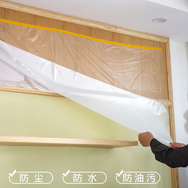 Disposable Furniture Dust Cover Cloth, Full Coverage Dustproof Protective Film for Sofa Wardrobe Household Cleaning