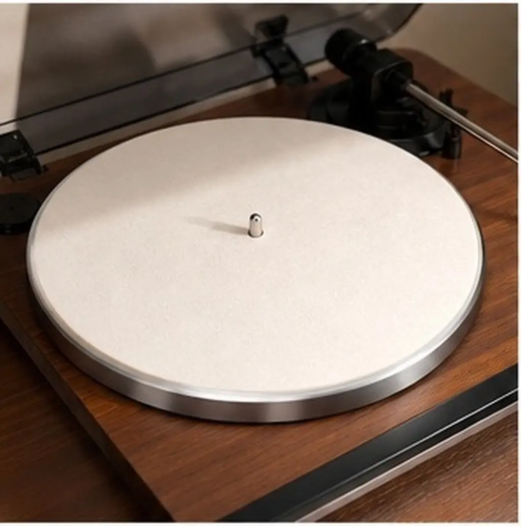 Anti-Slip Felt Turntable Mat Vinyl Slipmat Record Player Protective Pad Stable Rotating Surface Enhances Sound Quality Portable