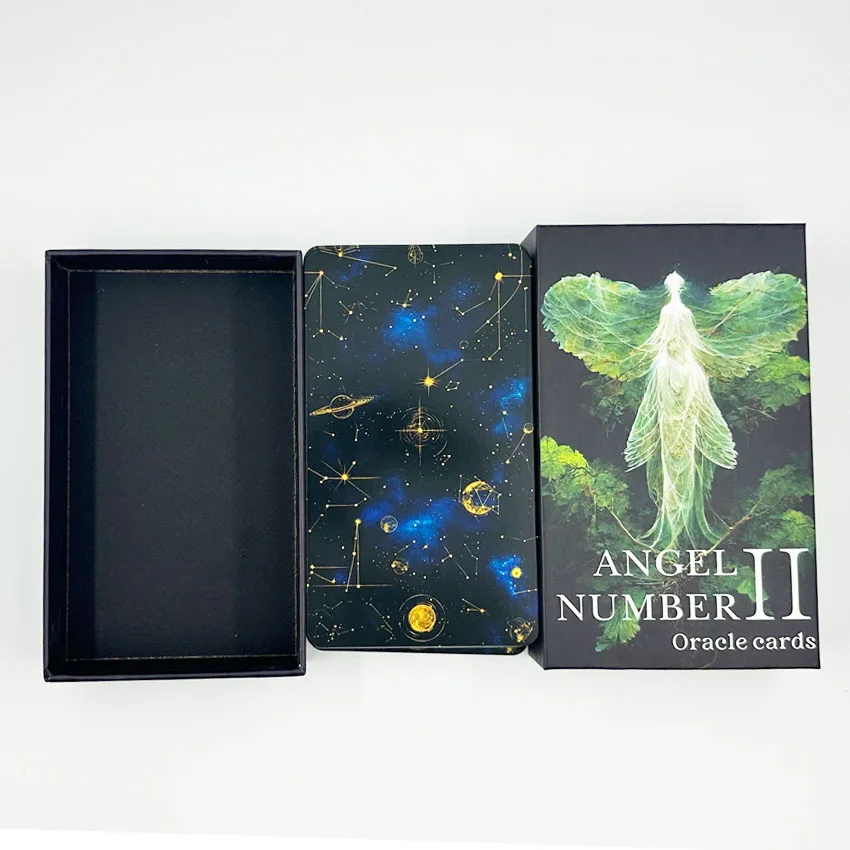 56 Pcs Angel Number Ⅱ Oracle Deck Card Games 12x7 cm Divination Card No Manual