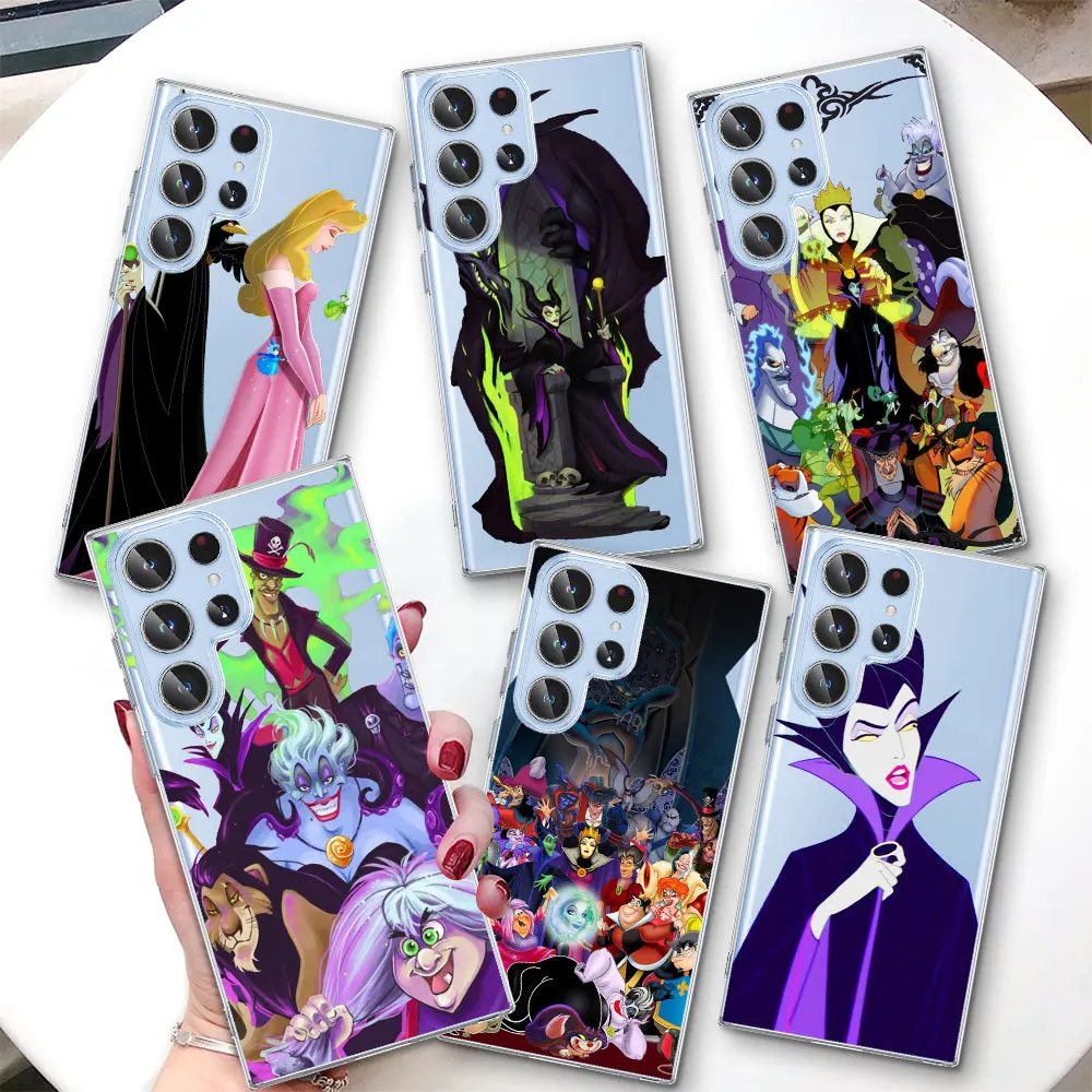 Disney Maleficent Phone Case for Samsung Galaxy S20 FE S23 S24 S10 Lite S22 S21 Ultra S10e S9 Plus S8 Transparent TPU Cover