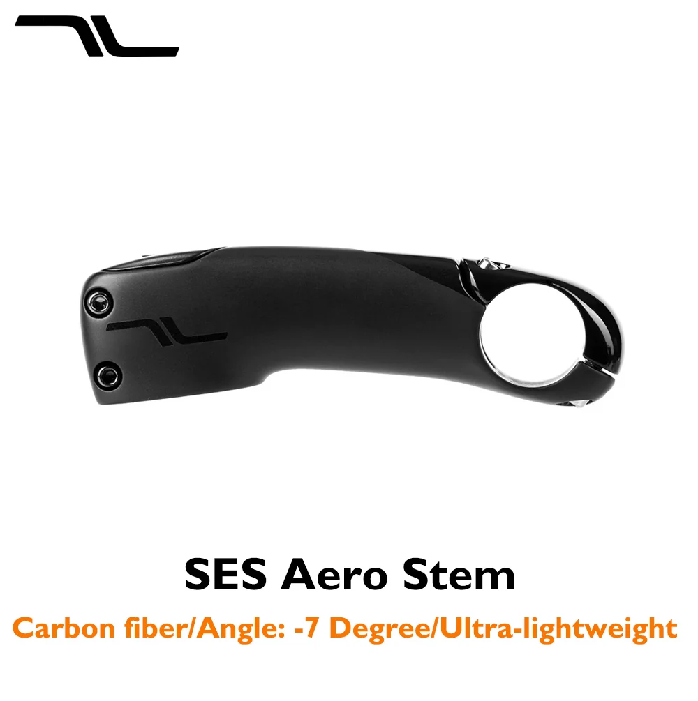 SES Aero Integrierter Rennrad-Vorbau, Carbonfaser-Design mit versteckter Kabelführung, -7 ° Winkelstütze, 80mm-130mm, 31,8mm Klemme, Fahrradzubehör – Detail 1