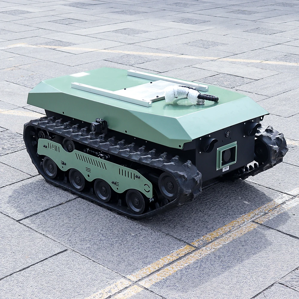 Customized Off-road Intelligent Agricultural Remote Controlled Rubber Tracked Mobile Robot Platform Chassis Vehicle