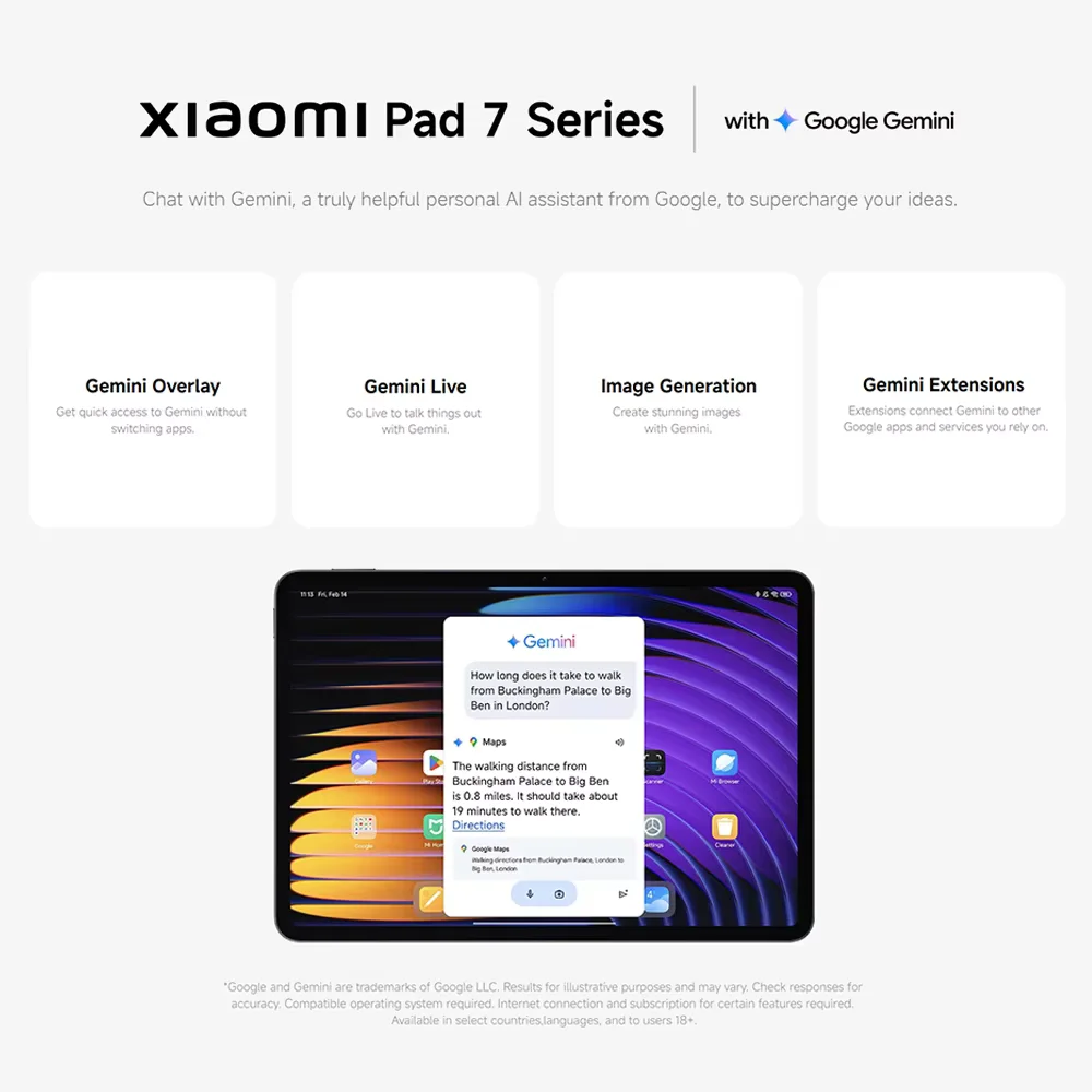 Xiaomi Pad 7 8+128GB WIFI الإصدار العالمي 3.2K 144 هرتز 11.2 بوصة تابلت Snapdragon 7+ Gen3 كريستال شفاف 8850 مللي أمبير (نوع) 45 وات Hyper OS