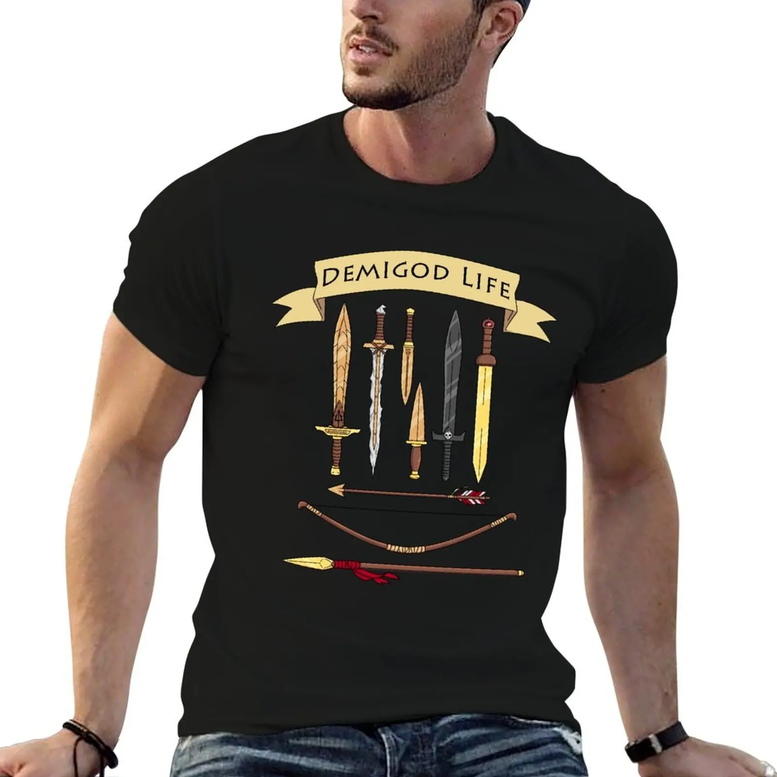 Demigod Life Includes Weapons T-Shirt cute clothes quick drying mens clothes